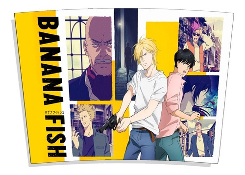 Imagem 3 de 5 de Kit Copo Térmico Anime Banana Fish E Caderneta