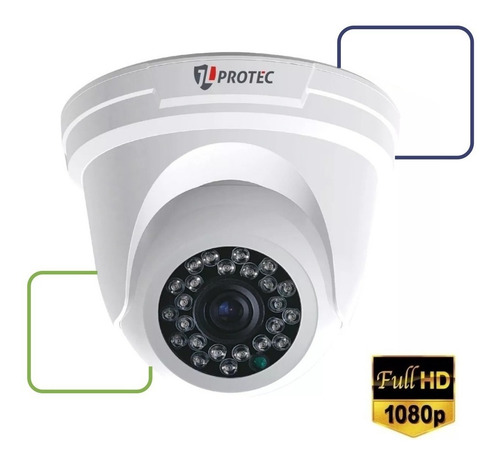 Câmera De Segurança Jl Protec Jl-2020a 2mp Dome 1080p 2.8mm