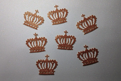 Figura Troquelada Corona Rey Papa Goma Eva Glitter(20utotal) Colores Surtidos