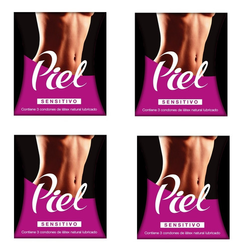 Condones Piel Sensitivo - 4 Cajas