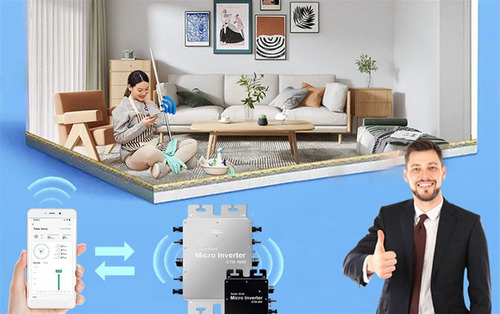 Microinversor Solar Grid Tie Wifi Control Automático
