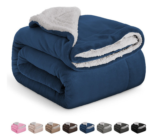 Para Ny Cobija Polar Matrimonial Frazada Suave Con Sherpa /