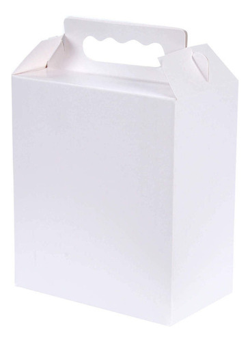 Caja Lonchera Cartoncillo Eventos 18x12.5x7.5 Cm Mylin 2pz Color Blanco