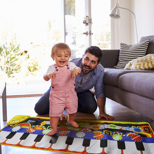 Imagen 3 de 6 de Renfox - Tapetes Musicales Infantiles, Alfombra Con Teclado