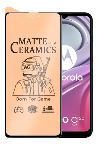 Mica Para Motorola Moto G9 Play Cerámica Mate Antishock