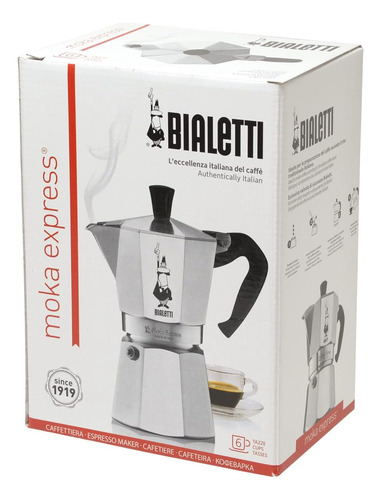 06800 Express Moka Pot, 6 Tazas, Aluminio Plateado