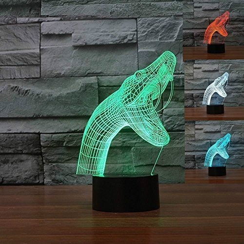 Superniudb Nuevo Tipo 3d Snake Night Light Lámpara De Mesa