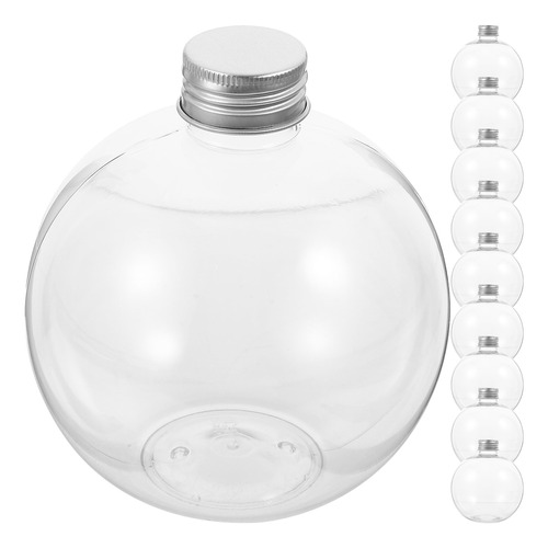 Botella Esférica Transparente Con Forma De Bombilla, 10 Unid