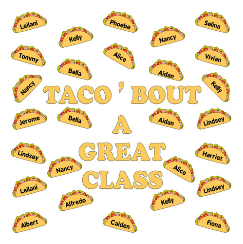 Taco Bout A Great Class Cutout Con 48 Recortes De Taco, Rec.