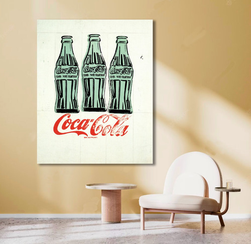 Cuadro Decorativo Moderno Tres Cocas Andy Warhol 80x60 Cm 