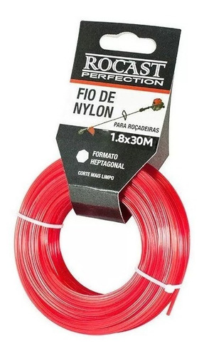 Fio De Nylon Roçadeira 18 Mm - 30m Rocast