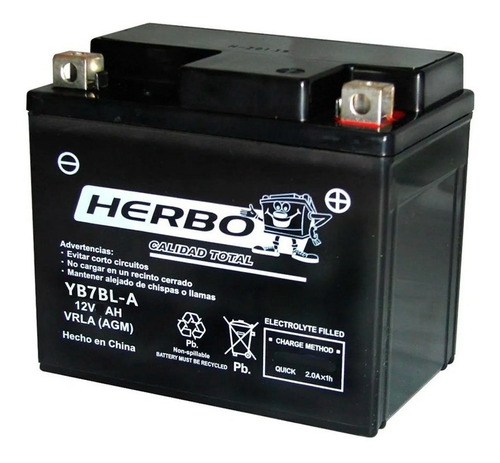 Bateria Moto Herbo Yb7bl-a Storm Skua - Fas Motos