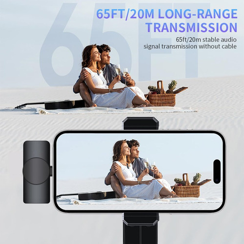 Micrófono Inalámbrico Solapa Lavalier Para iPhone Android
