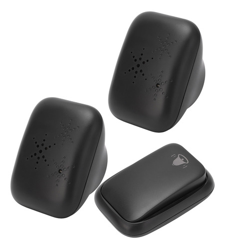 Timbre Autogenerador Inalámbrico Abs Negro Con Alimentación De 150 M