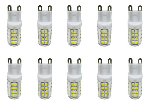 Kit 10 Lâmpada Led Halopin Bipino G9 5w 6000k Luz Fria Cor da luz Branco-frio 110V/220V