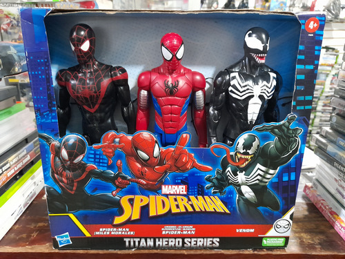 Set Titan Hero Spiderman, Venom Hasbro 30 Cm Abierto