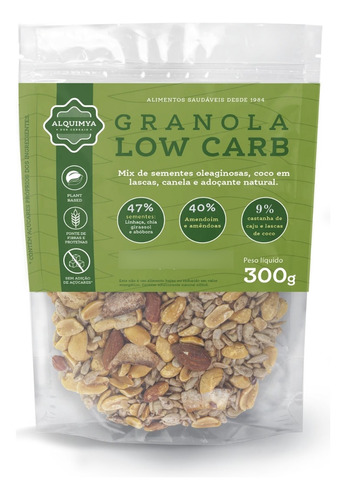 Granola Low Carb Fitness Academia Dieta Alquimya 300g