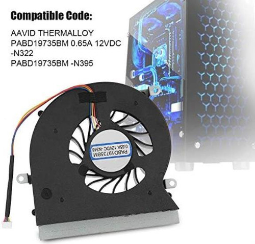 Conector De 4 Pines Dc 12v 0.65a Ventilador De Refrigeración
