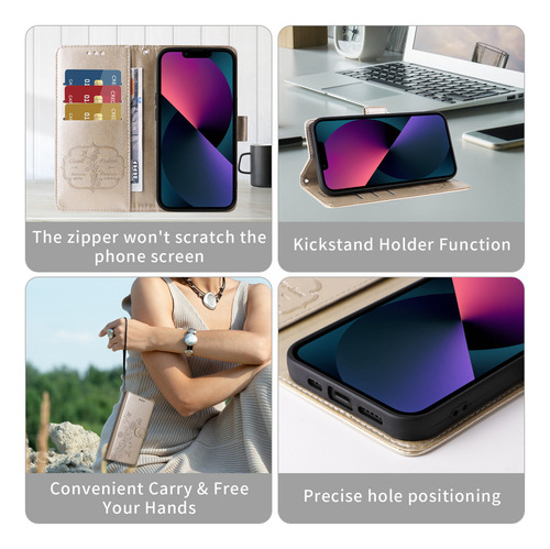 Funda De Piel Tipo Cartera Para Honor X7 X7a X7b X7c