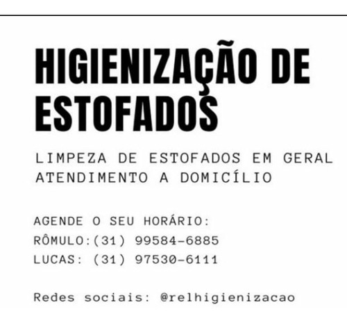 Imagem 2 de 2 de Higienização De Estofados Em Geral