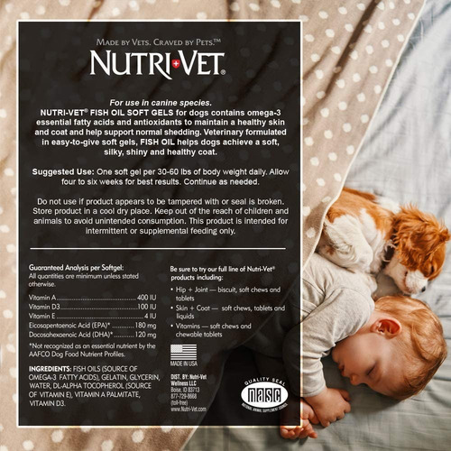 Omega 3 Nutri Vet Para Caes - 100 Capsulas Softgel