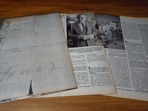 (ar050) Gerardo Sofovich * Clippings Revista 3 Pgs * 1982 (Usado)