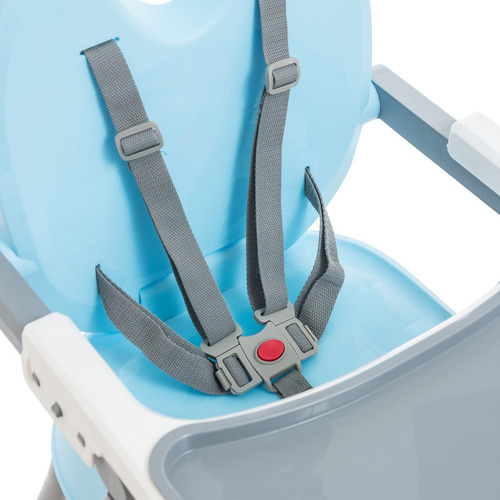 Silla De Comer 3 En 1 Booster Plegable Bebe 660 Love Premium Liso Celeste