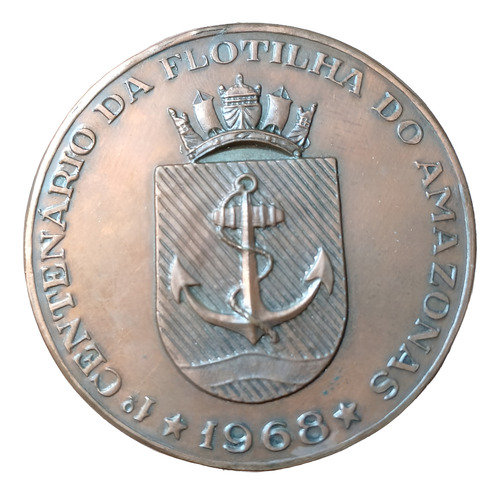 Medalha 1° Centenario Frotilha Do Amazonas 1968 Na Caixa Mb