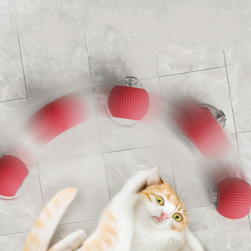 Bola De Brinquedo Interativa Para Gatos, Brinquedo Vermelho