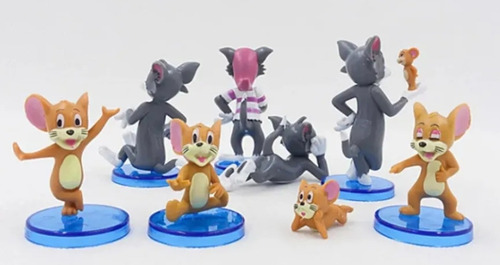 Pack De 9 Figuras De Colección Tom Y Jerry Gato Ratón