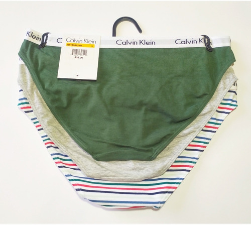Ropa Interior Mujer Calvin Klein: 3 Pantis Bikini Talla M | Envío gratis