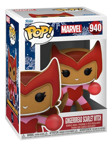 Pop Funko Wanda Feiticeira Escarlate #940 Natal Marvel