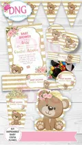Comprar Kit Imprimible Invitaciones Candy Bar Png \u002F Bebe Osita