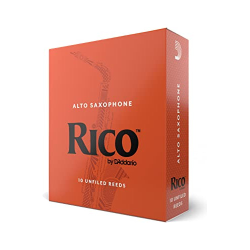 Rico Saxophone Reeds - Cañas Para Saxofón Alto - Corte De Va (Reacondicionado)