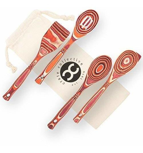 Crate Collective Pakka Wooden Spoons Set Exotic Pakkawood Ut