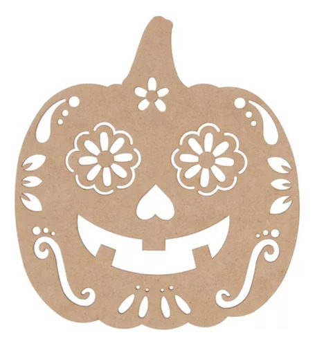 Calabaza Catrina Fieltro Muertos Halloween 30cm Adorno 1p