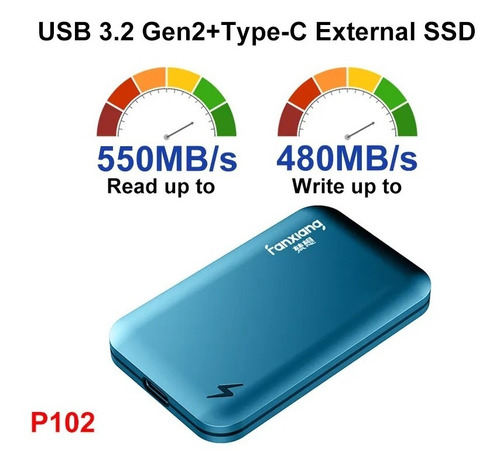 Imagen 4 de 9 de Disco Externo Solido Ssd Usb 3.2 Gen2+tipo-c