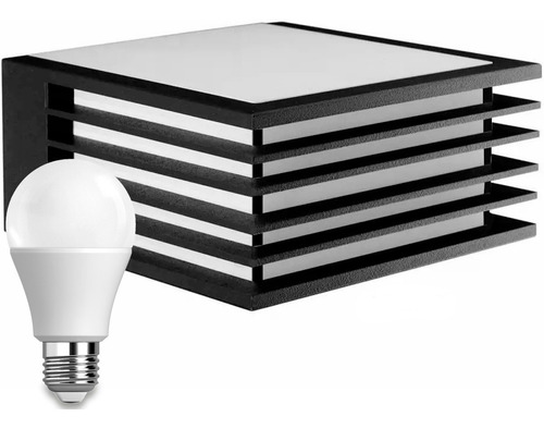 Aplique Pared Moderno Plástico + Led 11w Sixelectric Cálida Color Negro