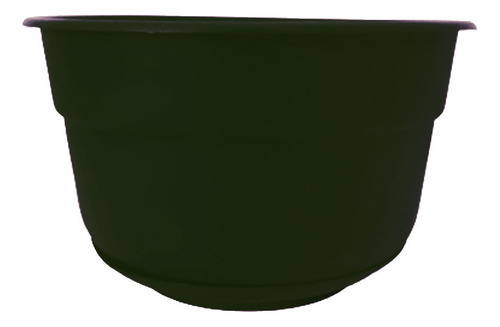 Maceta Plastico Matri Modelo Bols Con Plato N 15 Color Verde Oscuro