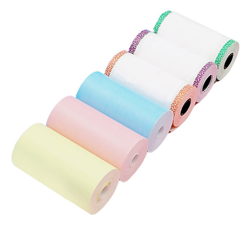 2025 6 Rolos De Papel Térmico Multicolorido Para Impressora