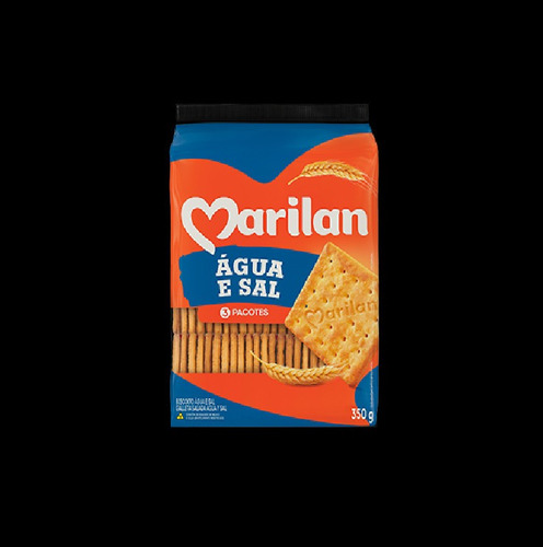 Imagem 2 de 3 de Biscoito De Agua E Sal Marilan Pacote Bolacha 350g