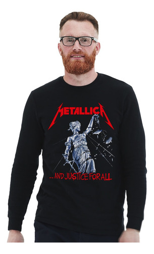 Polera Ml Metallica And Justice For All Metal Impresión Dire