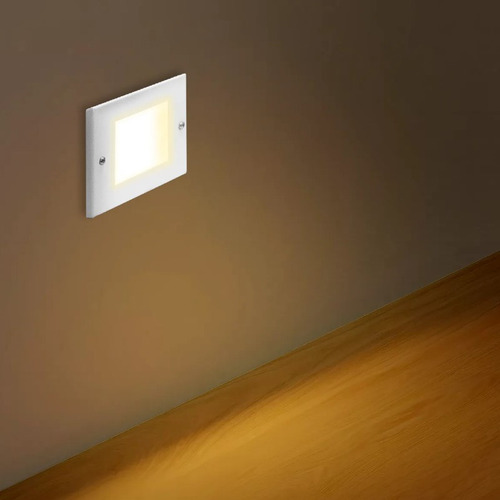 Spot Embutir Led Escalera Pared Caja Interior Cuadrado G9 Estructura Blanco