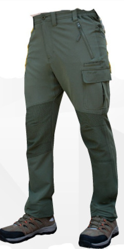 Pantalon Hombre Outdoor Spandex Verde Oliva 