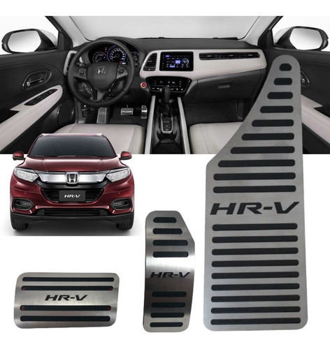 Kit Pedaleira Descanso Pé Inox Cromando Honda Hr-v 2020 2021