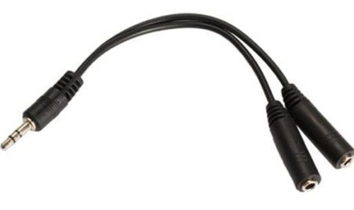 Convertidor Splitter Audio 2 Audifonos 3.5mm 2hembras 1macho
