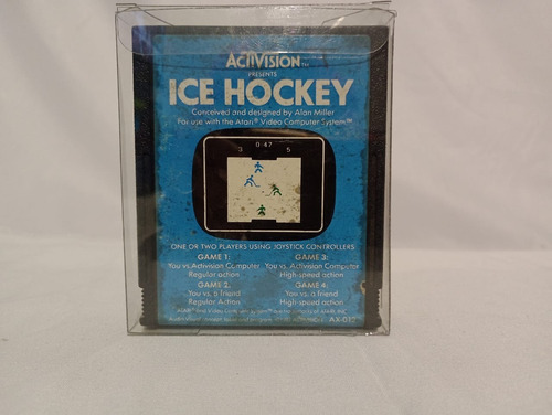 Atari 2600 Juego Ice Hockey Activision (funcionando) Azul (Usado)