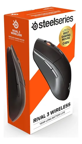 Mouse Gamer Inalámbrico Steelseries Rival 3, Luz Rgb, Negro