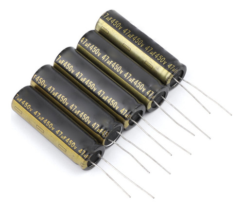 Capacitores Eletrolíticos De Alumínio 5pcs 450v 47uf Para Tv