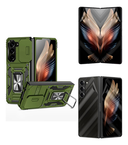 Estuche Con Protección Camara Para Samsung Z Fold5 +hidrogel